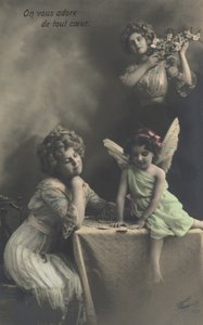 Woman with a little girl dressed as a fairy by French Photographer